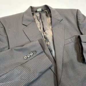 Jos. A Bank Pinstripe Black Blazer Suit Jacket 44L‎
